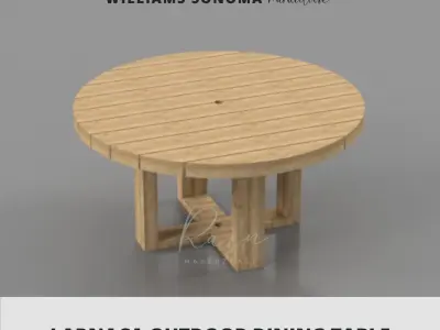MINIATURE LARNACA OUTDOOR DINING TABLE WILLIAMS SONOMA 3D print model
