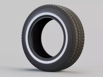 Classic Car Tyre 3D model