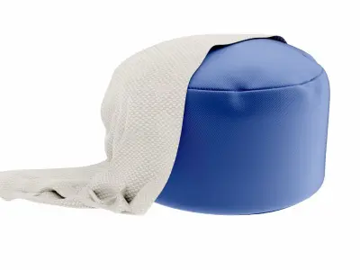 Pouf and blanket  Free 3D model
