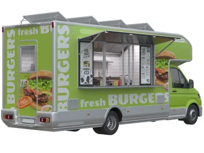 Food Truck VW Crafter 2 MAXI 3D model