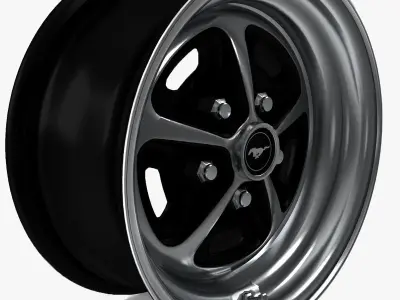 Magnum 500 Alloy Wheel Low-poly 3D model
