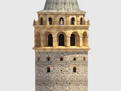The Galata Tower Low-poly 3D model