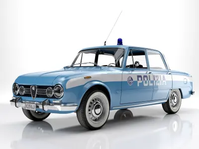 Alfa Romeo Giulia Nuova Super 1600  Polizia 1967 3D model
