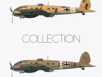 Heinkel He 111 - North Africa Collection Low-poly 3D model