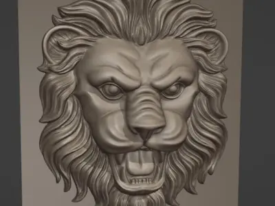 Lion 3D head 3D model