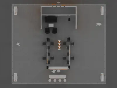 Exhibition Stand - ST0051 3D model