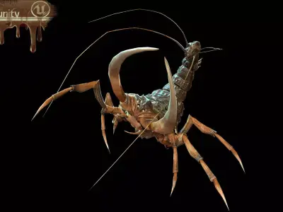 LandBug4 shrimp Low-poly 3D model