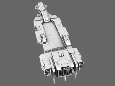 Carrier Destroyer USS Ticonderoga 3D model