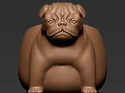 Pot-pugdog -free Free 3D print model