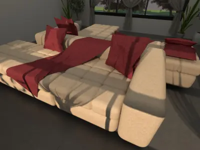 family sofa - Livingroom sofa - comfortable Free 3D model