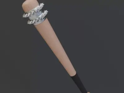 baseball bat for combat melee Low-poly 3D model