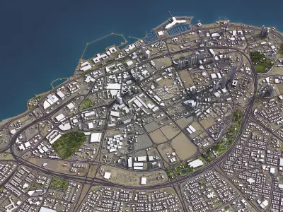 Kuwait Low-poly 3D model