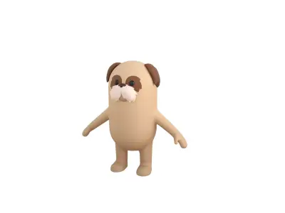 Shiht Zu Dog Character 3D model