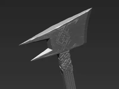 Zbrush Battle Axe 03 3D model