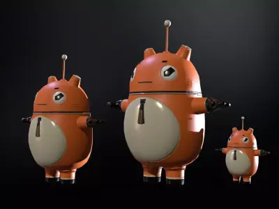 Minirobotic5Pack2 Low-poly 3D model