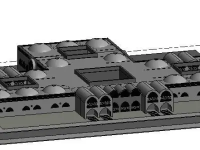 Women healthcare center Vernacular architecture style 3D model
