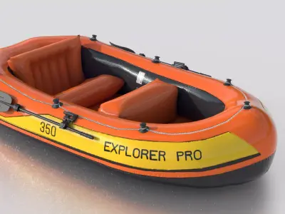 INFLATABLE BOAT 3 3D model