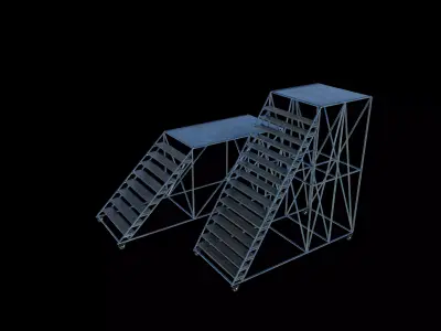 Rolling service ladder 3D model