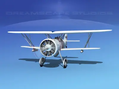 Curtiss F-11-C2 Goshawk V09 3D model