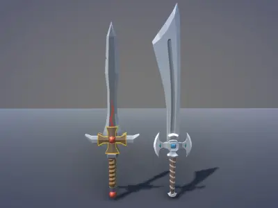 Free Low Poly Swords Free low-poly 3D model
