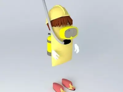 PILLOW FLUFF W/ NEW FEET 3D model