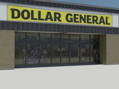 Dollar General Low-poly 3D model
