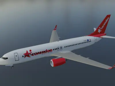 Corendon Boeing 737-800 low poly 3D Model Low-poly 3D model