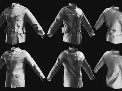 Basemesh Blazer Jacket Collection 3D model