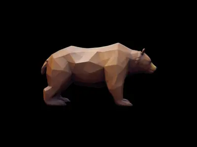 High 3d Render  The Bear Is A Large Powerful Animal 3D model