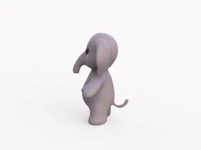 Little animal baby - Elephant cute - Character008  Low-poly 3D model