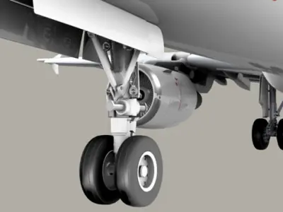 Airbus A321 Air France 3D model