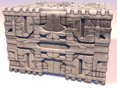 Aztec stones 3D model