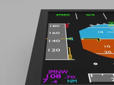 primary flight display 3D Model 3D model