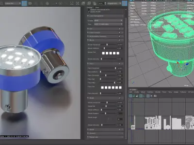 Photorealistic automotive lightbulb collection - item 015 3D model