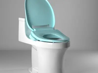 Toilet with seat 3D model