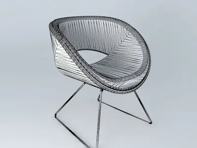 Modern blue chair Free 3D model