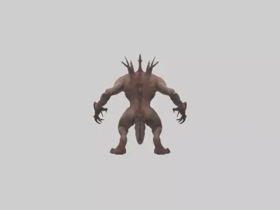 Bloodthirsty creature model Low-poly 3D model