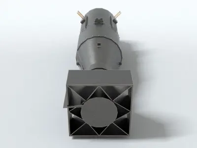 laos Nuclear Bomb Low-poly 3D model