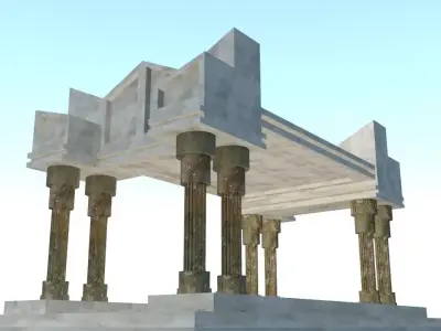 Ancient Temple Two Different Versions 3D model