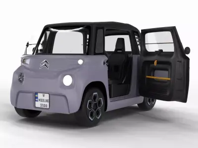 Citroen Ami 2020 3d model HQ interior 3D model