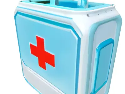 Futuristic Medical Kit Game Asset Low-poly 3D model