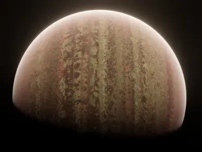 Planet Space Ready to game Low-poly 3D model 9
