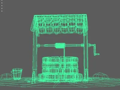 Realstic Water Well Low-poly 3D model