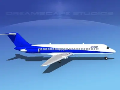 Douglas DC-9-30 Ariana Afghan Airlines 3D model