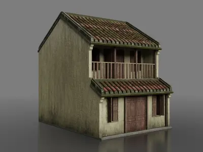 Hoi An Ancient House Pack Low-poly 3D model