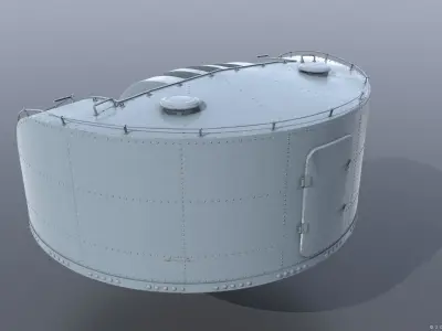 Japanese Type 96 AA gun - 1945 Low-poly 3D model