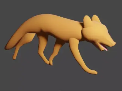 Low Poly Fox Model 3D model