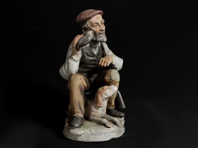 Decoration - Kitsch French Statue 01 - Free low-poly 3D model