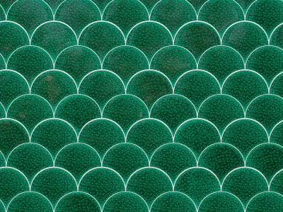 Ceramic tiles Mosaic MALLAS production Cevica fish scales 3D model