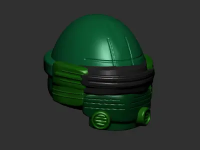 helmet high poly sculpt 3d printable ver 7 3D model 3D model